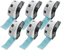 BETCKEY - 1 Inch Large Round Labels Replacement for Brother DK-1218 (0.94 in Dia), Compatible with Brother QL Label Printers [6 Rolls/6000 Labels, Light Blue]