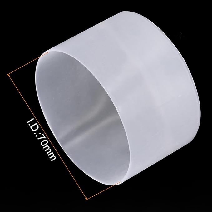 uxcell 4pcs Rubber End Caps 70mm ID Vinyl Round Tube Bolt Cap Cover Screw Thread Protectors Clear, 40mm Height
