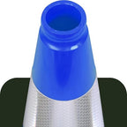 Fluorescent Orange/Green PVC Traffic Cones, Heavy Black Base Parking Lot Cone Structurally Stable Weatherproof Road Construction Safety Cones (8, Blue, 18" Medium)