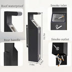 Wall-Mounted Trash Can-Stainless Steel Black Outdoor Trash Can with Lock, Suitable for Public Areas, Bars, Offices, Gardens, Restaurants