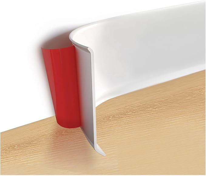 Art3d 20ft Peel and Stick Baseboard Wall Molding Trim, Flexible Vinyl Wall Base Trim, White