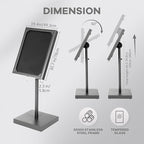 Vaste Large Steel Menu Displays Adjustable Floor Standing Holder Advertising Display with Cover Heavy-duty Base LED Lights Locks for Shopping malls restaurants conferences exhibitions（Black）