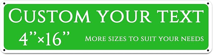 Custom Sign,street signs customized，Reflective double-sided,Aluminum Weatherproof Metal Sign Multiple Sizes, Customize for Shops along the street, famous brands, Business, Workplace, office, Home, Delivery Signs(4*16 Inch)
