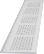 Repa Market Air Vent Cover 20x4 Inch (Outer Dimensions) White Galvanized Steel Louvered Grill Cover with Mesh Screen/Wall or Ceiling Vent/HVAC Register for Indoor and Outdoor Ventilation