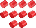 uxcell 10pcs Rubber End Caps 38mm ID Vinyl Round End Cap Cover Screw Thread Protector Red