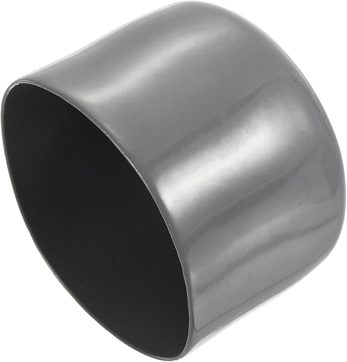 uxcell 4pcs Rubber End Caps 60mm(2 3/8") ID Vinyl Round End Cap Cover Screw Thread Protectors Dark Grey, 40mm Height