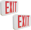 LIT-PaTH LED EXIT Sign, Emergency light with Double Face and Back Up Batteries- US Standard Red Letter Exit Lighting, UL 924 and CEC Qualified, 120-277 Voltage, 2-Pack