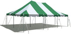 TentandTable 20' x 30' Premium Canopy Tent, Green/White, Outdoor Pole Tent, 60-120 Person Capacity for Parties, Weddings, Events, Commercial and Residential Use, Large Heavy Duty Vinyl Canopy Tents