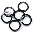 6 pcs Black Snap Bushing 2" (50 mm) Mounting Diameter, Plastic Cable Hole Grommets for Wiring, Round Nylon Snap in Locking Electrical Wire Cord Hose Tubing Bushings Grommets Protectors