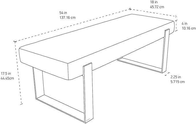 VANT Upholstered Bed Bench - Ribbed Terracotta - Brushed Nickel - Contemporary Modern, Bedroom Bench Seat, Hallway, or Entryway