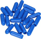 uxcell 20pcs Rubber End Caps 3.5mm ID Vinyl PVC Round Tube Bolt Cap Cover Screw Thread Protectors Blue