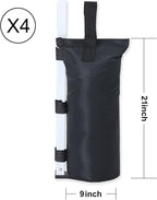 COOSHADE Canopy Tent Sand Bags Gazebo Weights Bags,4 Pack,120LBS,Black