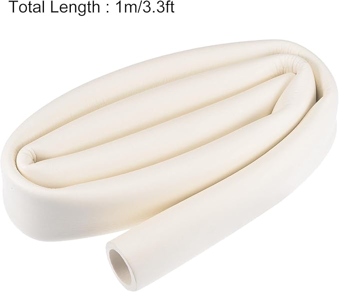 uxcell Foam Tubing for Handle Grip Support, 30mm ID 42mm OD 1m Length White