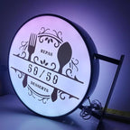 Personalized Advertising Lightbox, Custom Double Sided Light Box Sign, Business Signs for Outside, Waterproof LED Lightbox for Pet Stores, Bar, Restaurants, Hotel, Coffee Shop– Round (12" to 28")