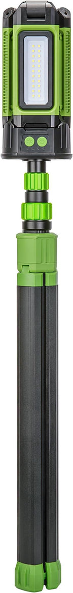 PowerSmith 4500 Lumen Rechargeable Cordless Work Light with Stand, LED Camping Light 72" Tall (PWLR045T)