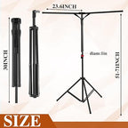 Shimeyao Metal Shopping Bag Rack 51-71 Inch Adjustable Height Heavy Duty Bag Display Stand Holder for Vendors with 4 Foldable Arms for Malls, Boutique, Trade Show, Craft Fairs(Black)