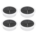 uxcell 4 Pcs Desk Grommet, 3.15 inch 80mm Desk Cable Hole Cover Wire Hole Insert for Home Office Table Cabinet Cord Organizer, Black/White