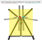 MEEDEN 4pcs Tabletop Easels, Metal Stand for Painting & Display, Aluminum Desktop Art Easel, Foldable Portable Tripod Stand for Canvas, Paintings, Photos, Books, Signs