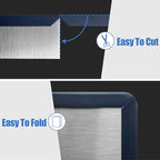 Rubber Edge Trim, Self-Adhesive U Channel Edge Trim, U Shaped Edge Protector for Glass, Mirror, Plywood, EPDM Material, Slot Width 1/4"(6.4mm), Length 10 Ft, Black