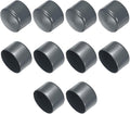 uxcell 10pcs Rubber End Caps 63mm(2 1/2 Inch) ID Vinyl Round End Cap Cover Screw Thread Protector Dark Grey