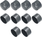 uxcell 10pcs Rubber End Caps 63mm(2 1/2 Inch) ID Vinyl Round End Cap Cover Screw Thread Protector Dark Grey