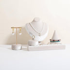 GemeShou Beige Ring Display Stand for Jewelry, Velvet Single Ring Holder for selling, Cute Jewelry Display for Show【Beige】