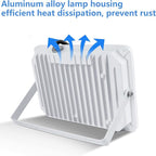 UFOND 5000 Lumens LED Flood Light with Plug,50W Waterproof Outdoor Floodlight,Adjustable Lighting Angle Security Lights,Wall Light for Garage Yard Garden Porch(2 Pack)