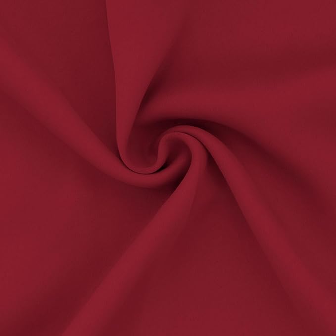 Easy-Going Rod Pocket Blackout Curtains for Bedroom, Room Darkening Window Curtains for Living Room, Thermal Insulated Noise Reduction Solid Window Drapes, 2 Panels(42x54 in, Christmas Red)