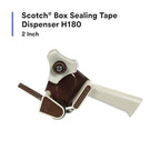 3M Scotch - 21200190087 H180 Industrial Packing Tape Dispenser for 2" Tape – Lightweight and Portable for Commercial Packaging, Shipping, Moving, Carton and Box Sealing, Gray (19008)