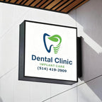 Custom Square Light Box Sign - Double Sided Illuminated Advertising Board for Shop, Bar, Cafe, Tea Salon Decor, or Billboard with Printed Logo (12" to 28")