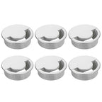 uxcell 6 Pcs Desk Grommet, 60 Mm/2.36 Inch Cable Wire Grommet Organizer, Desk Hole Cover for Home Office Computer Equipment, Silver