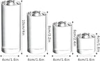 ZEERSHEE 4-Pack Clear Glass Cylinder Display Risers Crystal Blocks Display Stand for Collectibles Art Craft Transparent Solid Bases for Jewelry Cosmetic Crafts Closet Show(4''/3.2''/2.4''/1.6'')
