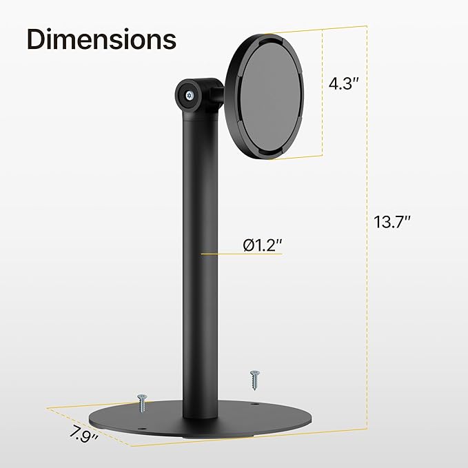 monTEK Anti-Theft Tablet Stand, Frameless Universal Tablet Kiosk with Security Lock Fit 7”-15” Screen Size, Compatible with IPad Pro/Air/Mini and Samsung Tab, Black