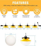 50FT Construction String Light 65W 8000Lm, 5000K Industrial Grade LED String Work Lights, IP65 Waterproof Temporary Lighting for Construction Sites, Renovation, Mine Cave, Job Site, Walkways