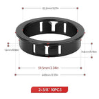 10PCS 2-3/8" Black Cable Snap Bushing Grommet, Snap in Cord Bushing Protect Cables