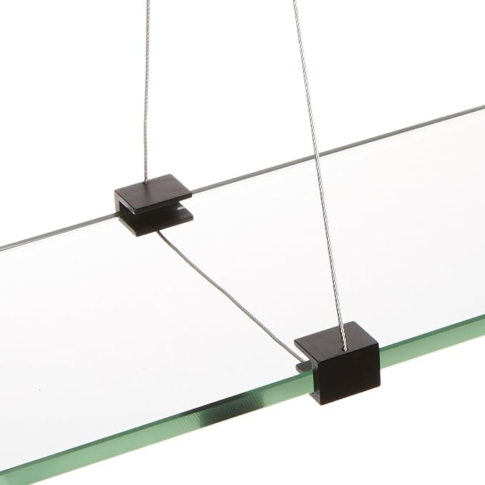 Spancraft Glass CR-12x14-Black Crane Glass Shelf, Black, 12" x 14"