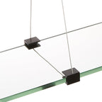 Spancraft Glass CR-4.75x36-Black Crane Glass Shelf, Black, 4.75" x 36"