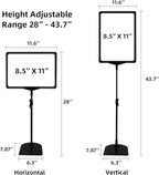 Sign Holder Stand 8.5 x 11,Sign Stand for Display,Adjustable Sign Holders For Table Top,Table Sign Holders,Suitable for indoor use (Black-10pcs)