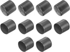 uxcell 10pcs Rubber End Caps 50mm(2") ID Vinyl Round End Cap Cover Screw Thread Protector Dark Grey