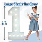 Marquee Numbers 4 Feet Tall Big Light Up Numbers 70th Birthday Decorations Women Men White Anniversary Party Decor Large Cardboard Prop Backdrop Sign 70