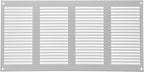 Repa Market Air Vent Cover 16x8 Inch (Outer Dimensions) White Galvanized Steel Louvered Grill Cover with Mesh Screen/Wall or Ceiling Vent/HVAC Register for Indoor and Outdoor Ventilation