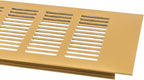Vent Systems 16 x 4 Inch (Outer Dimensions) Air Supply Ventilation Grille - Gold Aluminum Rectangle Intake/Exhaust Door Vent Deflector - HVAC for Home Improvement Floor, Wall Duct Cover