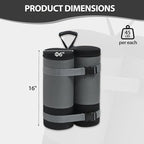 COOS BAY Canopy Weights Set of 4, 180 lbs, Sand Bags for Weight, Sandbag Weights for Canopy Tent Legs, 600D Heavy Duty Gazebo Weights, Sand NOT Included, Gray