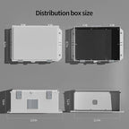Outdoor Electrical Junction Box, ABS Water Resistant Enclosure with Internal Mounting Panel & Hinged Cover (13" H* 9.2" L* 5.6" W)