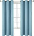 BGment Room Darkening Curtains 63 Inches Long - Grommet Thermal Insulated Drapes Window Treatment Curtains for Bedroom, 2 Panels, 42 x 63 Inch, Greyish Blue