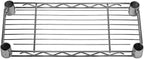 Shelving Inc. 8" d x 18" w Chrome Wire Shelving with 2 Tier Shelves, Weight Capacity 800lbs Per Shelf