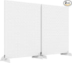 EVERHANGER Metal Pegboard Display Stand, Freestanding Tabletop Pegboard Display for Craft Shows & Fairs, 12"X16", 2pcs White