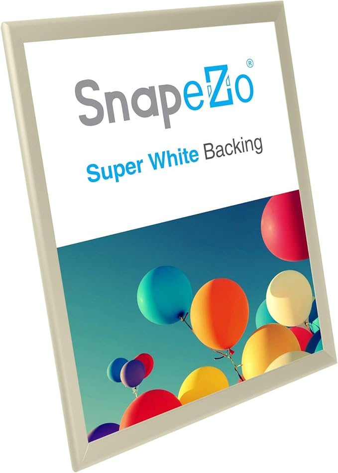 SnapeZo Photo Frame 18x24, Off-White, 1.25 Inch Aluminum Profile, Front-Loading Snap Frame, Wall Mounting, Professional Series