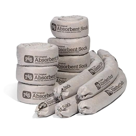 PIG Original Absorbent Sock - 12 Socks - 3" x 42" - Absorbs up to 64 oz per Sock - PIG237