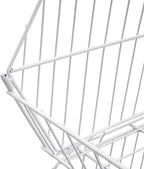 5 Tier Retail Display Rack, Rolling Storage Rack 5 Layers 18.9*17.72*55.12in Metal Display Shelf Fruit Vegetable Snack Basket Storage Supplies for Home Store Market (White, 48*45*140cm)